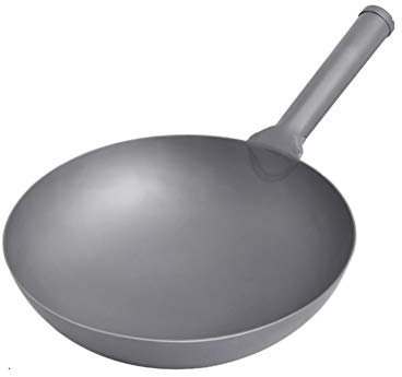 GAOAZHEN Non-Rusting and Uncoated Wok, Healthy, Lightweight, Multifunctional Non-Stick Pan, Easy to Clean, Corrosion-Resistant Round Bottom Wok,A,30CM