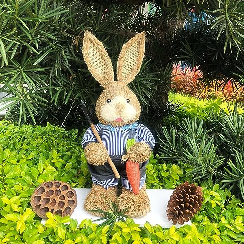 YIZITU Decorazioni per feste di Pasqua con paglia pasquale per bambini e adulti con motivo semplice per alleviare la pressione