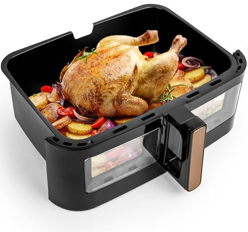 Duronic AFD1 BG Heißluftfritteuse Ersatzkorb, 10 Liter Volumen, Großer Frittierkorb für Duronic AF24 Fritteuse, Portion für die ganze Familie, Frittieren ohne Öl, Zubehör für Air Fryer