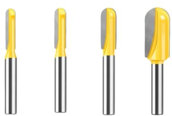 4-Piece 8mm Shank Extra Long Carbide Router Bit Set, Deep Groove & Edge Profiling for Wood & Soft Metals