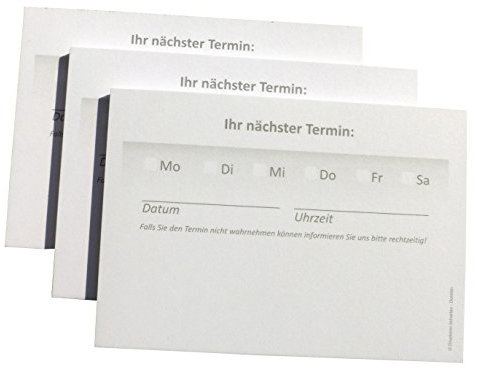 10 x Terminblöcke Terminblock Nr.3 -Terminzettel Termine - Praxis Studio Ärzte Frisör, Maniküre (22679_96N)