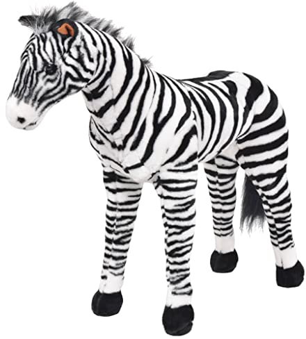 vidaXL Plüschtier Stehend Zebra XXL Plüschspielzeug Stofftier Kuscheltier