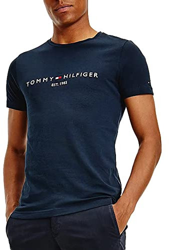 Tommy Hilfiger Men's Core Tommy Logo Tee Mw0mw11465 T-Shirt, Blue (Sky Captain), M
