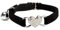 DAIXI Katzenhalsband, Katzenhalsband mit Glocke und Bling Kristallherzcharme Niedliche Tierbedarf… (Black)