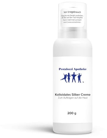 Kolloidales Silber Creme (200 g) aus Apotheken-Herstellung - hochwertige Qualität - bewährte Originalrezeptur Silbercreme Pestalozzi-Apotheke