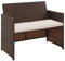 Festnight 2-Sitzer-Sofa | Garten Lounge Sofa | Rattan-Lounge | Poly Rattan Gartensofa | Outdoor Lounge Sessel | Rattan Gartenmöbel | Braun Poly Rattan 100x56x85 cm