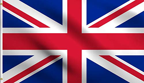 DMSE - Bandiera Nazionale del Regno Unito del Regno Unito, 90 cm, 100% Poliestere, 100D, Resistente ai Raggi UV, 3' X 5' Ft Foot, 3'X5' Ft Foot