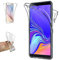 REY Transparent Silikonhülle TPU für Samsung Galaxy A7 2018, Handyhülle Premium Kratzfest TPU 360 Grad Full Body