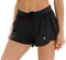 icyzone Damen Laufshorts Sport Hose Kurze Yoga Fitness Gym Shorts (S, Schwarz)
