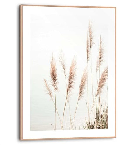 REINDERS Gerahmtes Bild, Pampasgras, Küche, Bilder, Wanddeko, Room Decor, MDF, Beige, 40x30cm