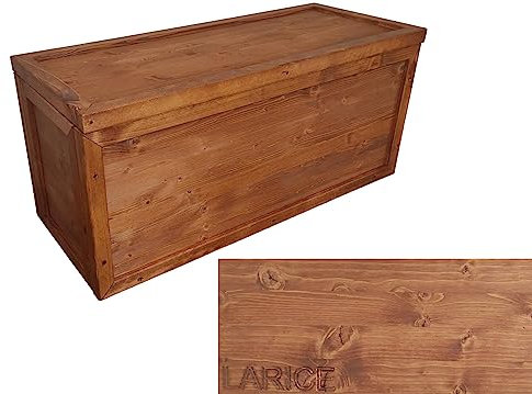 TOTAL WOOD 2012, Arcón de Madera Natural Impregnada, Modelo Samuel, Organizador con Marcos Reforzados para Interiores y Exteriores (150x40x45, Alerce)