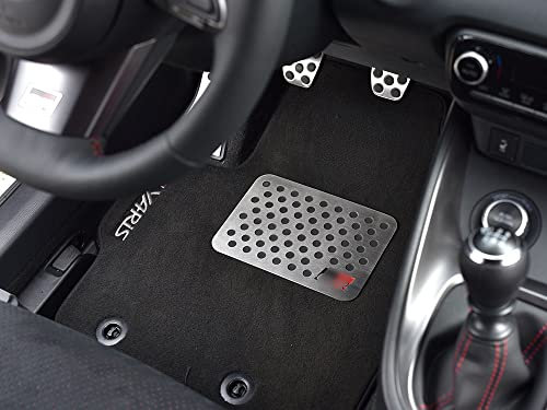 Interieur Stahlabdeckung für GR Yaris IV | 1 Stück Fußmatten Dekor Platte Gebürstet XP210 Zubehör