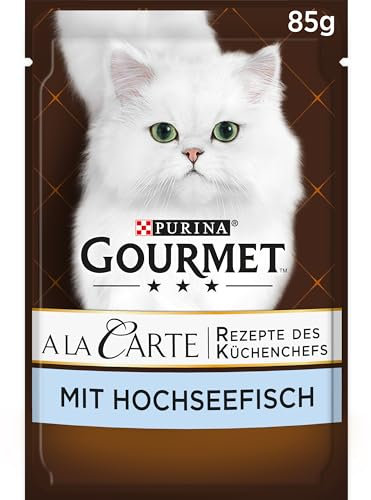 Gourmet A la Carte Katzenfutter nass, mit Hochseefisch, Reis und Gemüse, 26er Pack (26 x 85g)