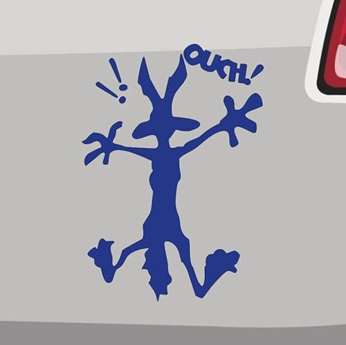 Autsch Koyote Aufkleber 6 Größen 21 Farben- Ouch Cartoon Comic Lustig Roadrunner