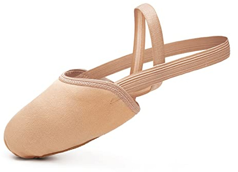 Stelle Half Soles Dance Shoes Women Men Canvas Lyrical Pirouette Ballet Shoes Turners Dance Shoes for Contemporary (Sand,7.5/8.5)
