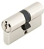 HERACLES - Cylindre européen 5G laiton nickelé double entrée 30 x 40 mm - HERACLES - C100011