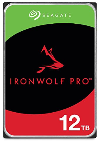 Seagate IronWolf Pro 12 TB, NAS interne Festplatte, 3.5 Zoll, 7200 U/Min, CMR, 256 MB Cache, SATA 6 GB/S, inkl. 3 Jahre Rescue Service, Modellnr.: ST12000NT001