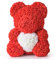 OISE ART STORE Trade Shop - Orsacchiotto Orsetto Orso di Rose con Fiori da 25 Cm Rosso con Cuore Bianco