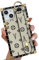 TRODINO Rectangle Leather Compatible with iPhone 14 Plus Case with Wristband Strap, Luxury Designer Phone Case for Women Girls, Hand Holder Kickstand Protective Bumper Case 6.7” (White)