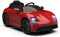 INJUSA - Elektroauto Porsche Taycan, Batterie 12V, für Kinder von 2 bis 4 Jahren, mit LED Lichtern, Geräuschen, Rückwärtsgang, Fernbedienung, inkl. Batterie und Ladegerät, 6 km/h, Rot Farbe