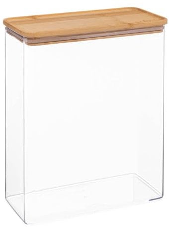 5five - caja rectangular eske con tapa de bambú 4,3l