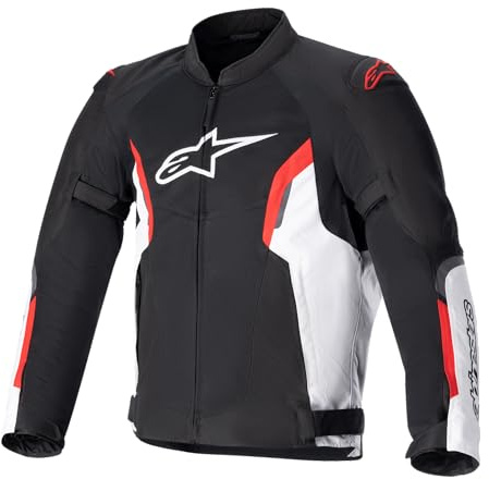 Alpinestars Herren Ast V2 Air Jacket Black/Fluo Red Jacket | Wetterfester Fahrkomfort