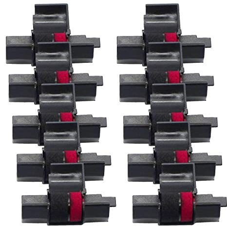 DOGEPRO 10 Stück IR-40T Farbband, ABS POM Farbband Tintenwalze für Taschenrechner Drucker Schreibmaschine IR-40T - Schwarz/Rot #4191A001