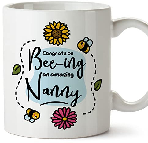 MUGFFINS Tazas para NIÑERA - En Inglés - Thanks For Beeing Amazing - 11 oz / 330 ml - Regalo original y divertido