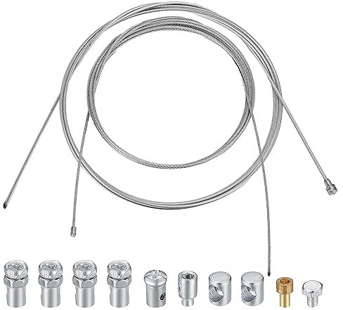 KOXXIAMOQ Universal Motorcycle Throttle Clutch Brake Cable Repair Kit, Road Bike Brake Shifter Cable, Bicycle Gear Cable Wire Kit Inner Replacement Set for Road Mountain Bike Motorcycle