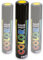 3x gelbes Haarspray im Sparpack! 3 Dosen zu je 100ml. Colorspray gelb für Karneval, Fasching, Halloween und Party