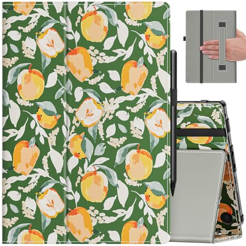 VORI Custodia per tablet Amazon Kindle Fire HD 10 (13a/11a generazione 2023/2021) e Fire HD 10 Plus - Custodia sottile pieghevole con funzione di accensione/spegnimento automatico e cinghia da polso,