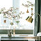 Tanlaby Fensterbilder Blumen Fensteraufkleber Sommer Frühling Kolibris Floral Fenstersticker Selbstklebend Anti-Kollision Glastüren Fensterdeko Aufkleber