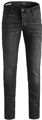 JACK & JONES Herren Slim Fit Jeans Glenn Skinny Tapered JJI Glenn, Farbe:Schwarz, Jeans/Hosen Neu:34W / 36L