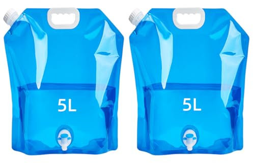 Generisch Wasserkanister Faltbar mit Hahn Wasserbehälter für Outdoor Camping (2x5L)