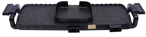 BBQ Hotpot 2 in 1 Indoor Korean BBQ Dual Control Shabu Shabu Hotpot mit Grill Multifunktionaler rauchfreier Herd Tragbar