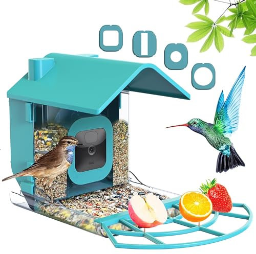 Rhorawill Vogelfutterhaus,Vogelhaus Kamera Gehäuse für Blink,Wyze,Google Nest and Ring Kamera (Nicht Enthalten),Vogelfutterstation,Futterstationen für Wildvögel,Umweltfreundlicher für Vogelliebhaber
