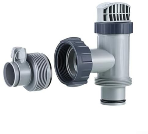 Ersatz-Schlauchadapter Typ B, mit Kolbenventil für Intex, 3,2 cm - 3,8 cm Schlauchadapter und Kolbenventile für oberirdische Pool-Filterpumpe (1 Set)
