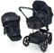 Easywalker Harvey5 Kinderwagen, 0-22 kg, Leicht zu falten, Ideal für 2 Kinder, In 4 Positionen verstellbar, Sicherer 5-Punkt-Gurt, Autositz kompatibel - Mitternachtsschwarz