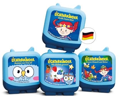 Tonies Clever Tonie 4er Set: Lichterkinder – Lernen mit LIKI und LUMI für die Toniebox, Kinder Hörspiel mit Musik, ab 5 Jahren, Spielzeit ca. 160 Minuten