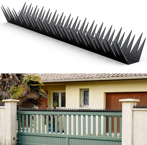 Pinchos de acero inoxidable para valla antiescalada, picos de pared disuasorios de intrusos, picos de seguridad repelentes de animales y pájaros para paredes al aire libre, vallas de jardín, techos,