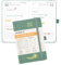 POPRUN Tagesplaner 2025 2026 Hardcover 16 x 10,5 cm, Tageskalender A6 1 Tag 1 Seite (Montag - Sonntag), Terminplaner (Aug.2025-Jul.2026) mit Stiftschlaufe - Mitternachtsgrün