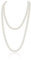 Ziranee Collier Perle Femme,150cm Fashion Long Blanc Collier de Perles Artificielles Collier Femme Fantaisie pour Mariage Fiançailles Long Collier en Perles d'imitation Tendance de Style