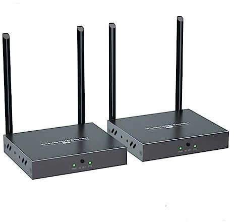 Trasmettitore video wireless, Wireless Video TV Trasmettitore Ricevitore 200m Extender Wireless HD 1080P di Trasmissione Wireless