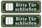 Bitte Tür schließen Schild, 25 x 8 cm. Bitte schließen Sie die Tür Aluminium Außenschild mit vorgebohrtem Loch für einfache Montage, Kamera - Abschreckung. Packung enthält 2 Stücke.
