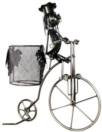 xbiez Fahrradförmiger Weinflaschenhalter, Barschrank, Präsentationsständer, Schreibtischregal, einzigartige Weinregal, Tischdekorationen
