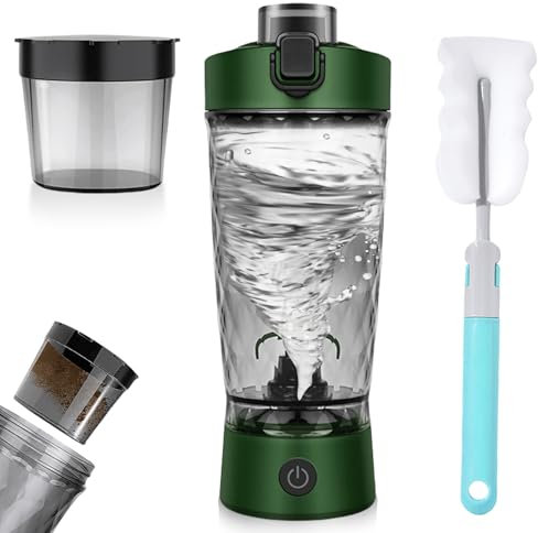GOMETY Mini-Mélangeur Portable: Rechargeable USB-C, 6 Lames en Acier, Shaker à Protéines Électrique Pour Gym, Smoothie Maker et Aliments Pour Bébés (650ml, Vert)