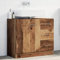 Myheimly Waschbeckenunterschrank Waschtisch Unterschrank Badmöbel Badschrank Badezimmerschrank Badezimmer Spanplatte Altholz-Optik 63x30x54 cm Holzwerkstoff