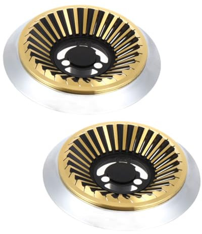 BRIGHTFUFU 2pcs Cast Iron Wok Burner Stand Heat Diffuser Grates for Even Cooking Gas Stoves Metal Wok Holder Enhanced Stability and Efficient Heat Management