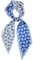 GIMIRO Satin Seidenschal 148 x 13,5 cm Krawatte Double Layer Bund für Blazer, Mantel, Kleid (White - Blue PSL)