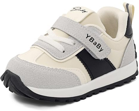 MK MATT KEELY Basket Enfant Fille Garçon Chaussure Premier Pas Bébé Sneakers Marche Confort avec Semelle Caoutchouc Antidérapant,Beige,EU22